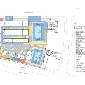 Planta do Pavimento Térreo. (Ar:Co-Arquitetura Cooperativa).