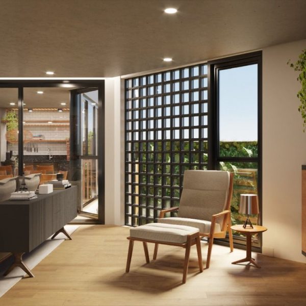 Sala de Estar. (Ar:Co – Arquitetura Cooperativa).