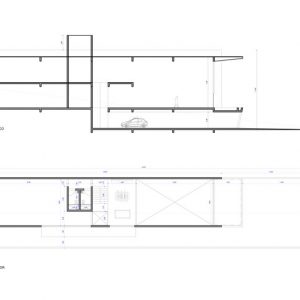 Planta da Cobertura e Corte Longitudinal. (Ar:Co – Arquitetura Cooperativa).