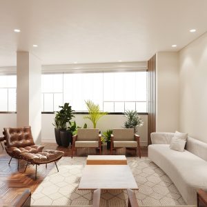 Sala de Estar. (Ar:Co – Arquitetura Cooperativa).