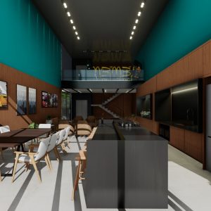 Cozinha / Sala de Jantar. (Ar:Co – Arquitetura Cooperativa).