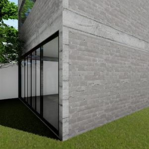 Vista da Fachada Posterior. (Ar:Co – Arquitetura Cooperativa).