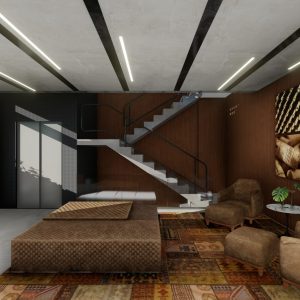 Sala de Estar. (Ar:Co – Arquitetura Cooperativa).