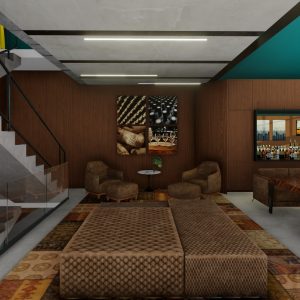 Sala de Estar. (Ar:Co – Arquitetura Cooperativa).