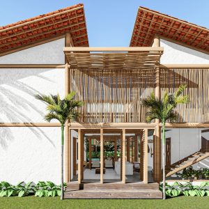 Fachada Frontal. (Ar:Co – Arquitetura Cooperativa).