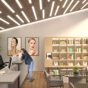 Vista da Recepção / Atendimento. (Ar:Co – Arquitetura Cooperativa).