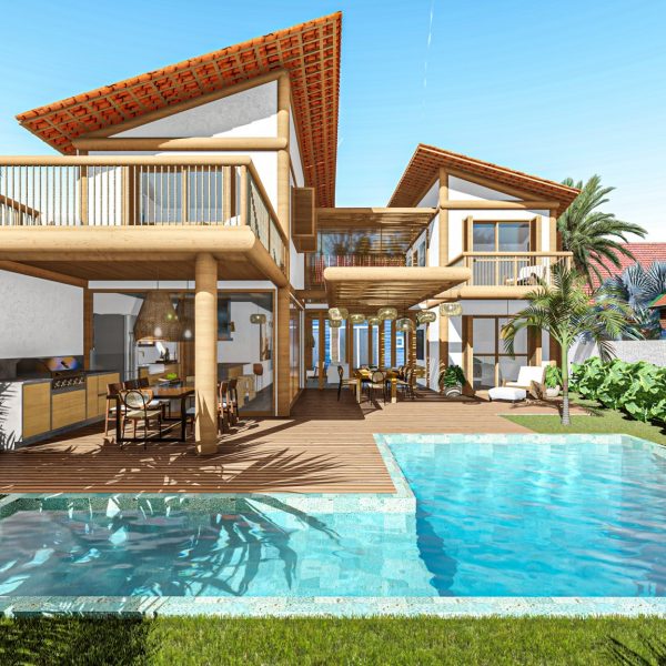 Fachada Posterior. (Ar:Co – Arquitetura Cooperativa).