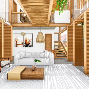 Sala de Estar. (Ar:Co – Arquitetura Cooperativa).