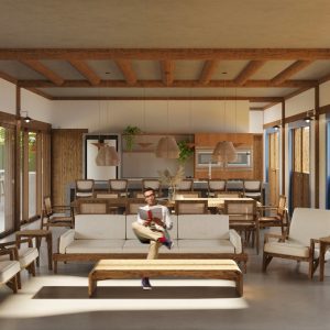 Sala de Estar. (Ar:Co – Arquitetura Cooperativa).