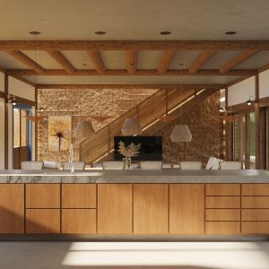 Vista para a Sala de Jantar. (Ar:Co – Arquitetura Cooperativa).