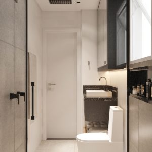 Banheiro. (Ar:Co-Arquitetura Cooperativa).