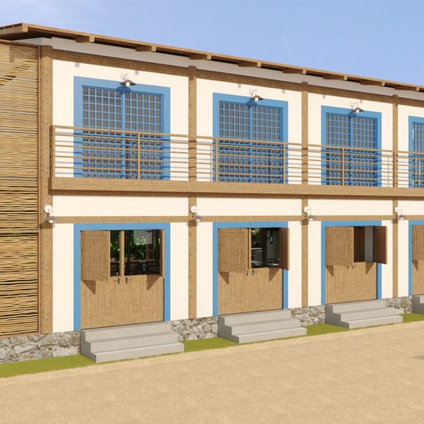 Fachada Frontal. (Ar:Co – Arquitetura Cooperativa).