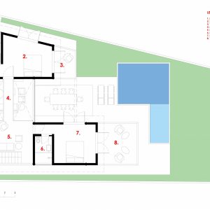 Planta do Pavimento Superior. (Ar:Co – Arquitetura Cooperativa).