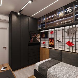 Quarto Gamer – Iluminação 1. (Ar:Co-Arquitetura Cooperativa).