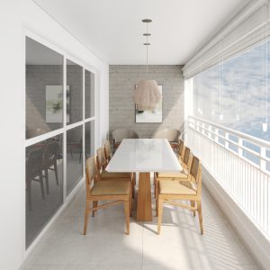 Varanda Gourmet. (Ar:Co-Arquitetura Cooperativa).