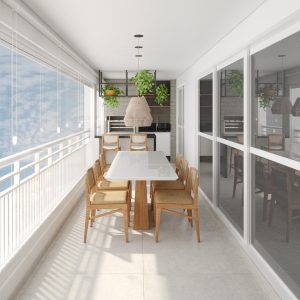 Varanda Gourmet. (Ar:Co-Arquitetura Cooperativa).