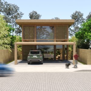 Fachada Frontal. (Ar:Co – Arquitetura Cooperativa).