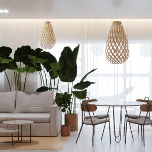 Sala de Estar / Jantar e Cozinha Integrada. (Ar:Co – Arquitetura Cooperativa).