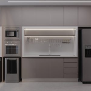 Cozinha. (Ar:Co – Arquitetura Cooperativa).