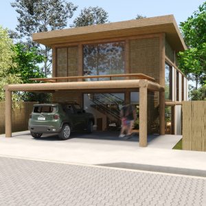 Fachada Frontal. (Ar:Co – Arquitetura Cooperativa).