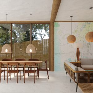 Sala de Jantar / Estar. (Ar:Co – Arquitetura Cooperativa).