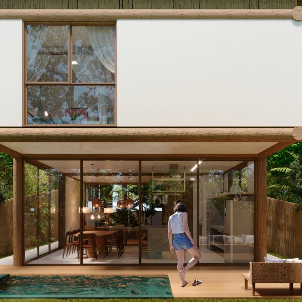 Fachada Posterior. (Ar:Co – Arquitetura Cooperativa).