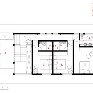 Planta do Pavimento Superior. (Ar:Co – Arquitetura Cooperativa).