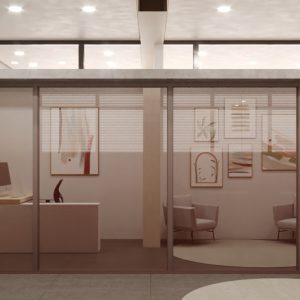 Vista das Salas de Atendimento . (Ar:Co – Arquitetura Cooperativa).