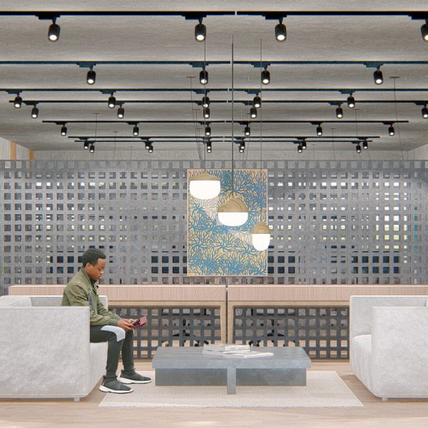 Sala de Espera. (Ar:Co – Arquitetura Cooperativa).