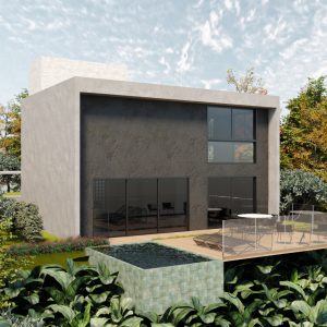 Fachada Posterior. (Ar:Co – Arquitetura Cooperativa).