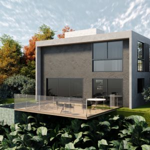 Fachada Posterior. (Ar:Co – Arquitetura Cooperativa).