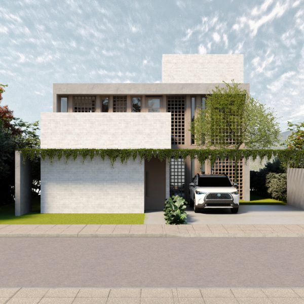 Fachada Frontal. (Ar:Co – Arquitetura Cooperativa).