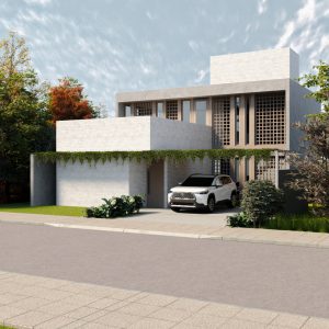 Fachada Frontal. (Ar:Co – Arquitetura Cooperativa).
