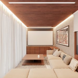 Home Theater. (Ar:Co – Arquitetura Cooperativa).