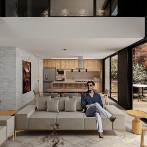 Sala de Estar. (Ar:Co – Arquitetura Cooperativa).