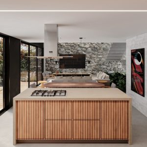 Cozinha. (Ar:Co – Arquitetura Cooperativa).