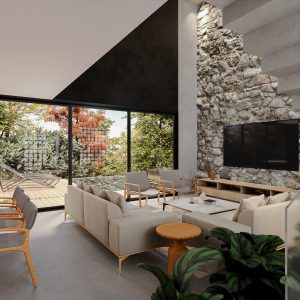 Sala de Estar. (Ar:Co – Arquitetura Cooperativa).