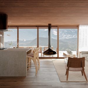 Sala de Estar / Jantar / Cozinha. (Ar:Co – Arquitetura Cooperativa).