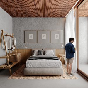 Suíte. (Ar:Co – Arquitetura Cooperativa).