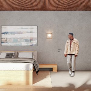 Suíte Master. (Ar:Co – Arquitetura Cooperativa).