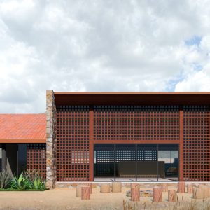 Fachada Frontal. (Ar:Co – Arquitetura Cooperativa).