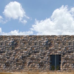 Fachada Lateral. (Ar:Co – Arquitetura Cooperativa).