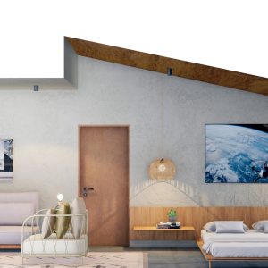 Suíte 1. (Ar:Co – Arquitetura Cooperativa).