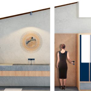 Banheiro / Closet. (Ar:Co – Arquitetura Cooperativa).