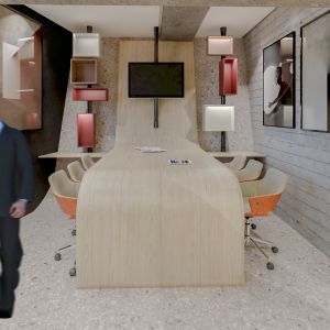 Sala de Reuniões. (Ar:Co – Arquitetura Cooperativa).